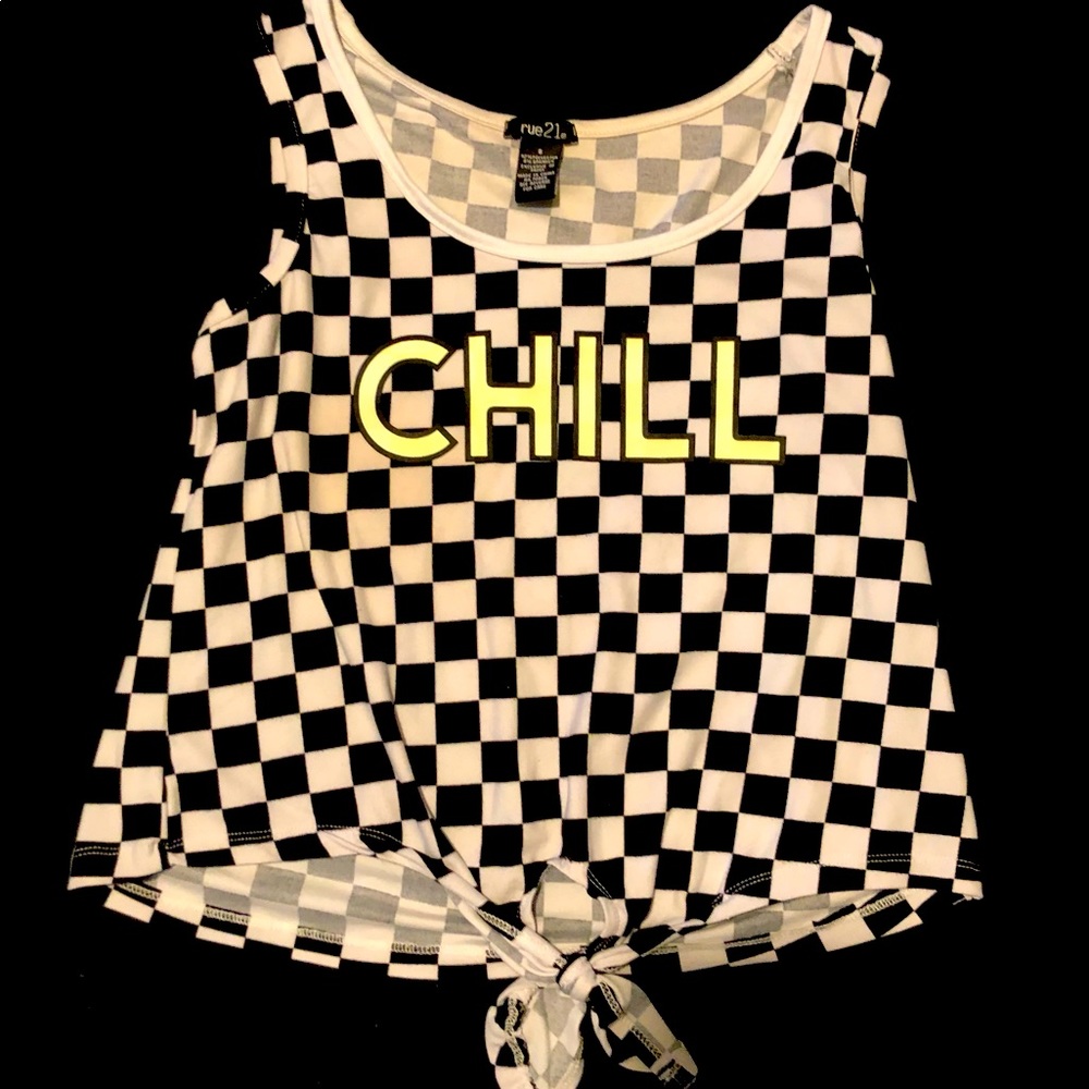 checkered tank top